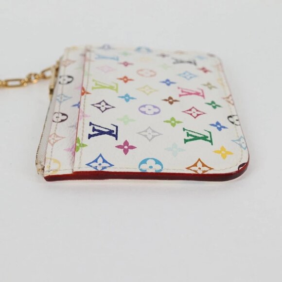 LOUIS VUITTON Monogram Multicolor Pochette Cles NM White M93734 LV Auth 127792V - Picture 4 of 16